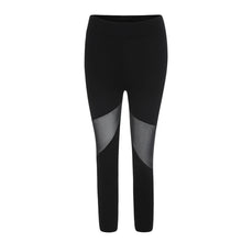 Lade das Bild in den Galerie-Viewer, Black Patchwork Mesh Leggings Women&#39;s Jeggings Legins Women Leggins Female Elastic Pant Capri Women Fitness Leggings
