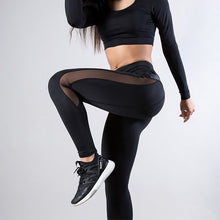 Lade das Bild in den Galerie-Viewer, NORMOV Yoga Pants Women High Waist Leggings Sport Women Fitness Leggings Workout Legging Side Mesh Stitching Yoga Leggins
