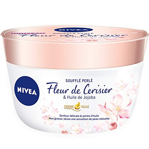 NIVEA Cremeöl Soufflé Perle Topf Kirschblüte/Jojobaöl, 200 ml, 4 Stück