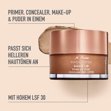 Lade das Bild in den Galerie-Viewer, M. Asam Magic Finish Summer Teint Mit LSF 30 (30ml), 4-in-1 Primer, Make up, Puder &amp; Concealer, Kaschiert, Gleicht Aus, Verschönert &amp; Perfektioniert Deinen - Für Gebräunte Haut, vegan
